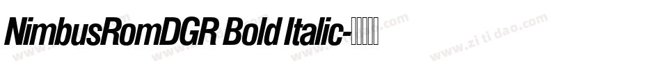 NimbusRomDGR Bold Italic字体转换